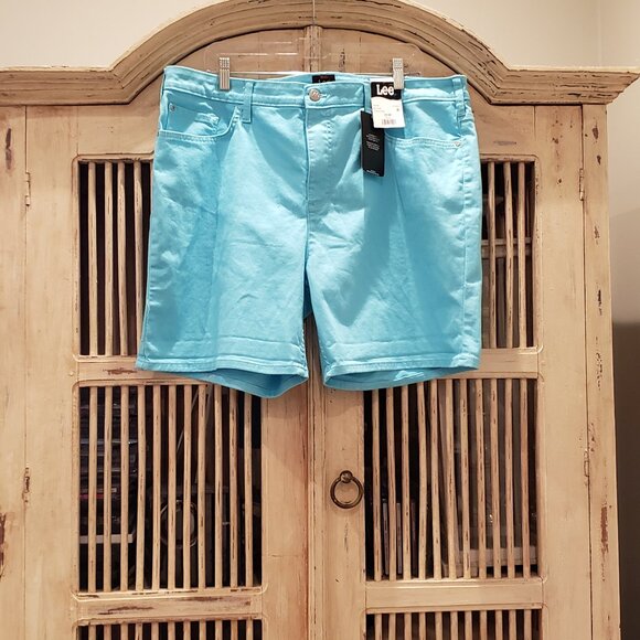 Lee Turquoise Blue Denim 5 picket Short - Picture 3 of 9